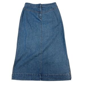 Medium denim wash long skirt